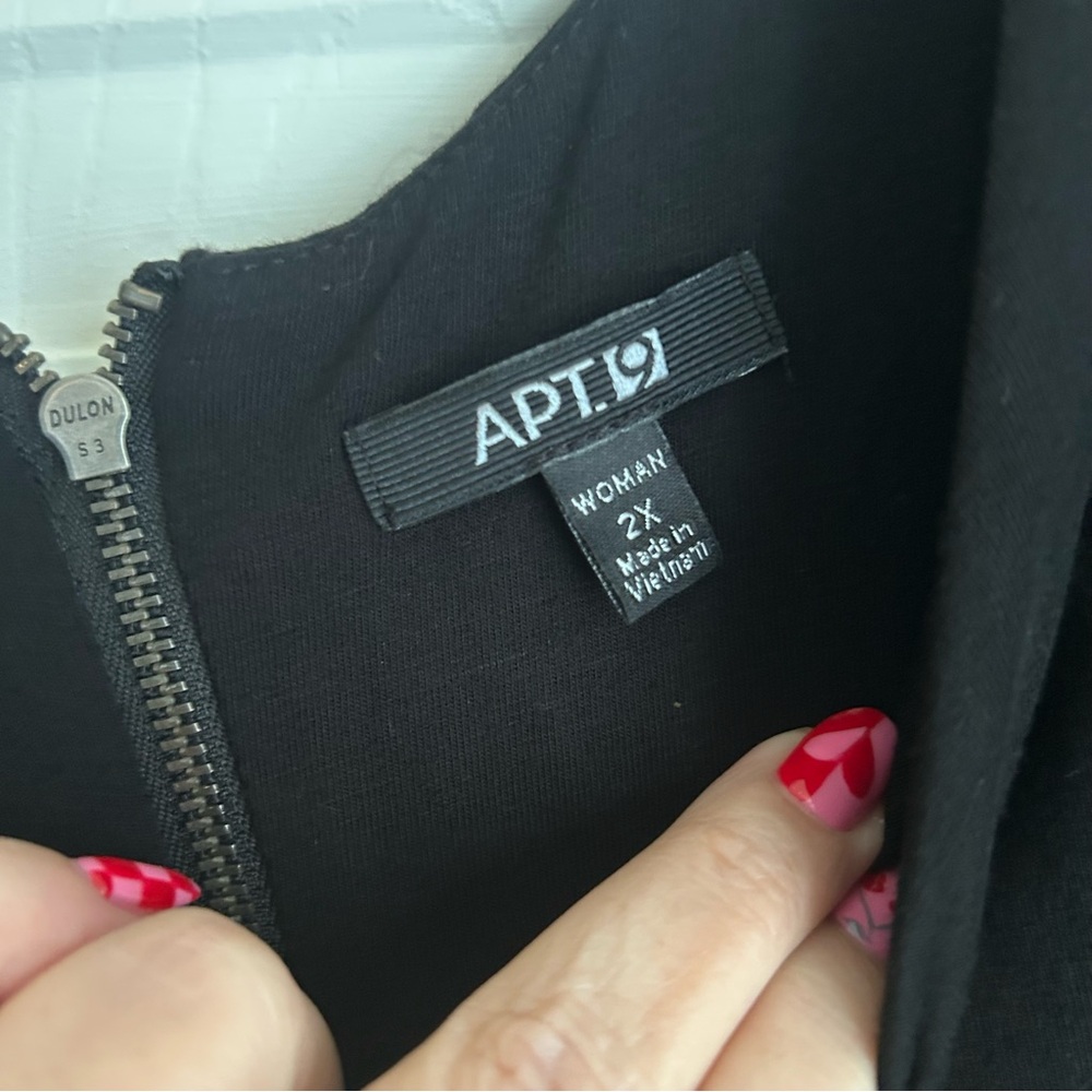 Apt 9 black tank maxi dress with sheer skirt size 2x - Picture 4 of 5
